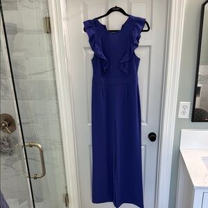 Stunning Blue Wide-Leg Jumpsuit!